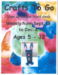Crafts to Go (Ages 5-12) -  Beaver Valley @ Beaver Valley Public Library