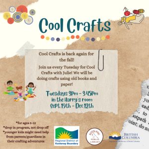 Cool Crafts (All Ages) - Rossland @ Rossland Library