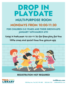 Drop in Playdate (ages 0 to 5) - Trail @ Trail and District Public Library | Trail | British Columbia | Canada