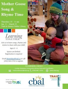 Mother Goose (ages 0 to 4) - Trail @ Trail and District Public Library | Trail | British Columbia | Canada