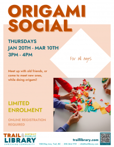 Origami Social (All Ages) - Trail @ Trail Library