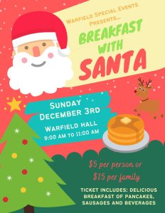 Breakfast with Santa (all ages) - Warfield @ Warfield Community Hall | Trail | British Columbia | Canada
